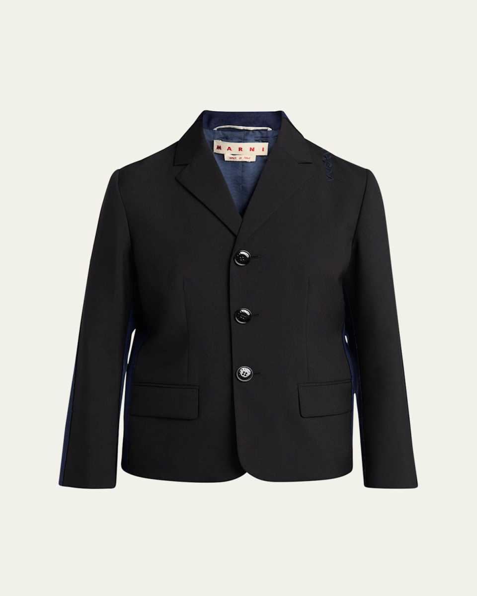 Two-Tone Wool Baby Chest Jacket